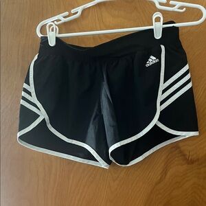 Adidas Women's Black and White Athletic Shorts